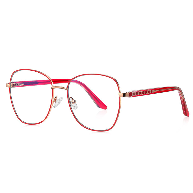 Ladder Temple Square Spring Hinge Blue Light Blocking Glasses in Solid Matte Black