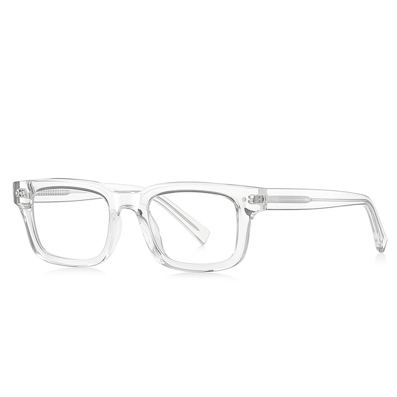 Classic Rectangle Blue Light Blocking Glasses in Crystal Clear