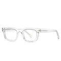 Classic Rectangle Blue Light Blocking Glasses in Crystal Clear