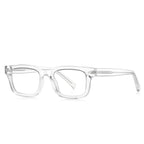 Classic Rectangle Blue Light Blocking Glasses in Crystal Clear
