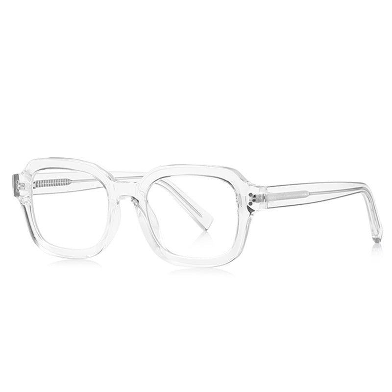 Black and Clear Two-Tone Square Glasses