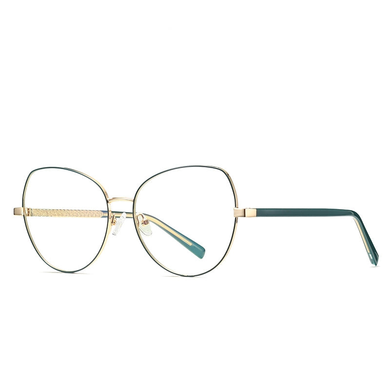 Oversized Metal Butterfly Blue Light Blocking Glasses