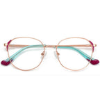 Dipped Tip Metal Round Blue Light Blocking Glasses
