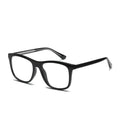 Textured Core Flat Top Square Blue Light Blocking Glasses in Glossy Jet Black