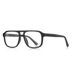 Braided Temple Navigator Blue Light Blocking Glasses in Matte Black