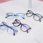 Braided Temple Cat Eye Blue Light Blocking Glasses