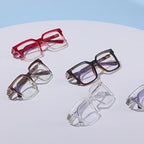 Pavé Hinge Square Blue Light Blocking Glasses