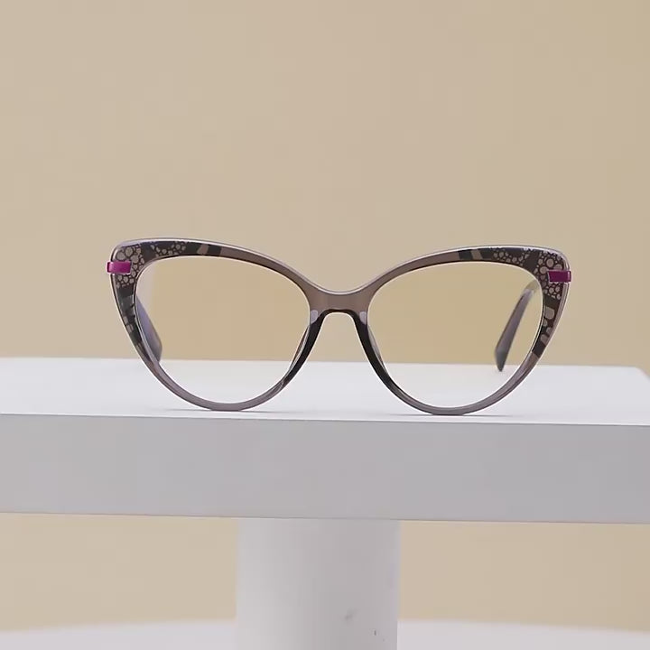 Lace Brow Cat Eye Blue Light Blocking Glasses
