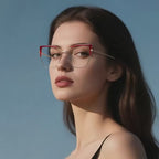 Wing Tip Metal Cat Eye Blue Light Blocking Glasses