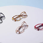 Gold Bar Temple Cat Eye Blue Light Blocking Glasses