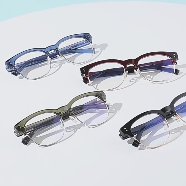 Retro Clubmaster Blue Light Blocking Glasses
