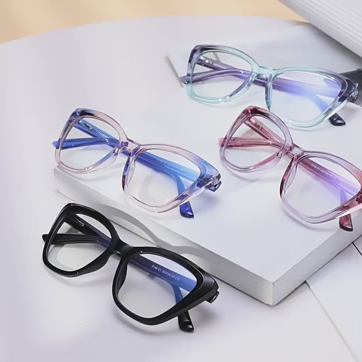 High-Point Cat Eye Blue Light Blocking Glasses