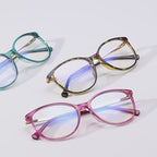 Color Inset Round Blue Light Blocking Glasses