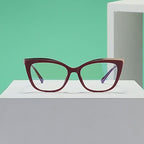 Gold Trim Cat Eye Blue Light Blocking Glasses