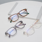 Classic Square Rivet Blue Light Blocking Eyeglasses
