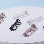 Chevron Temple Cat Eye Blue Light Blocking Glasses