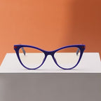 Wave Temple Cat Eye Blue Light Blocking Glasses