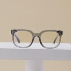 Dual Rivet Keyhole Square Blue Light Blocking Glasses