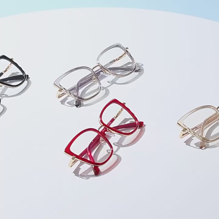 Metal Bridge Square Blue Light Blocking Glasses