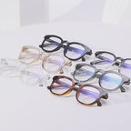 Dual Rivet Round Blue Light Blocking Glasses