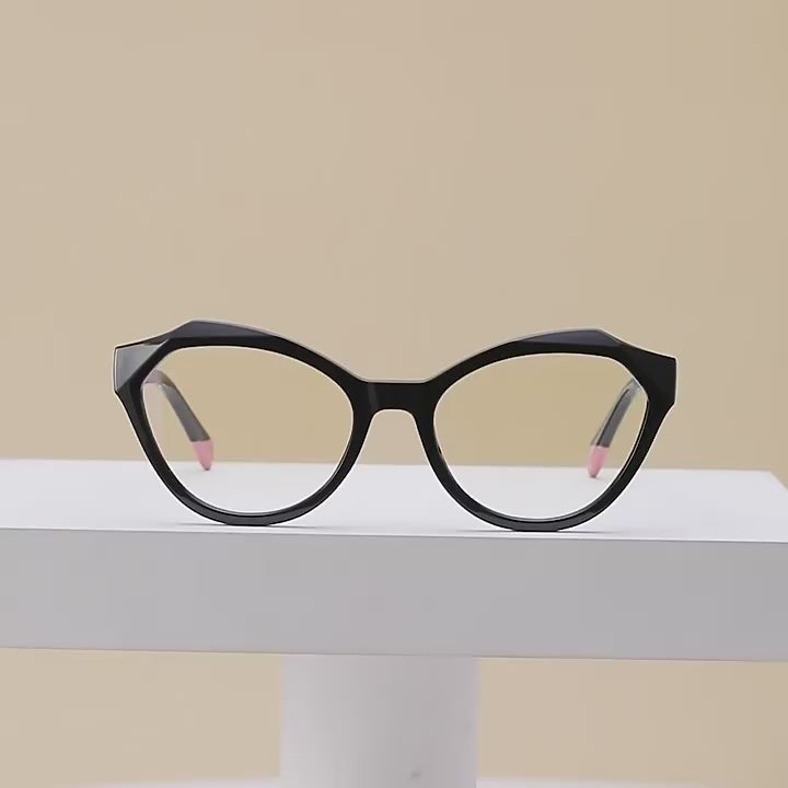 Geometric Cat Eye Blue Light Blocking Glasses