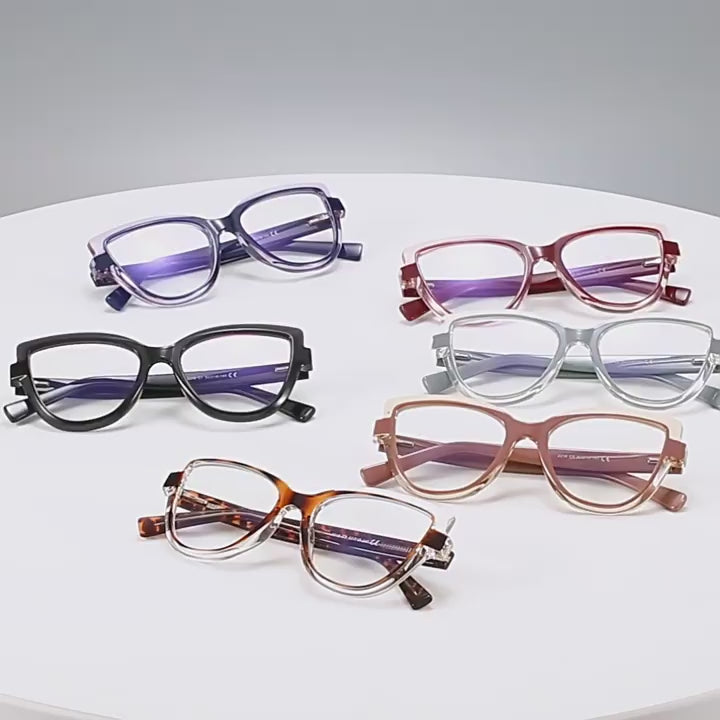 Crystal Halo Cat Eye Blue Light Blocking Glasses