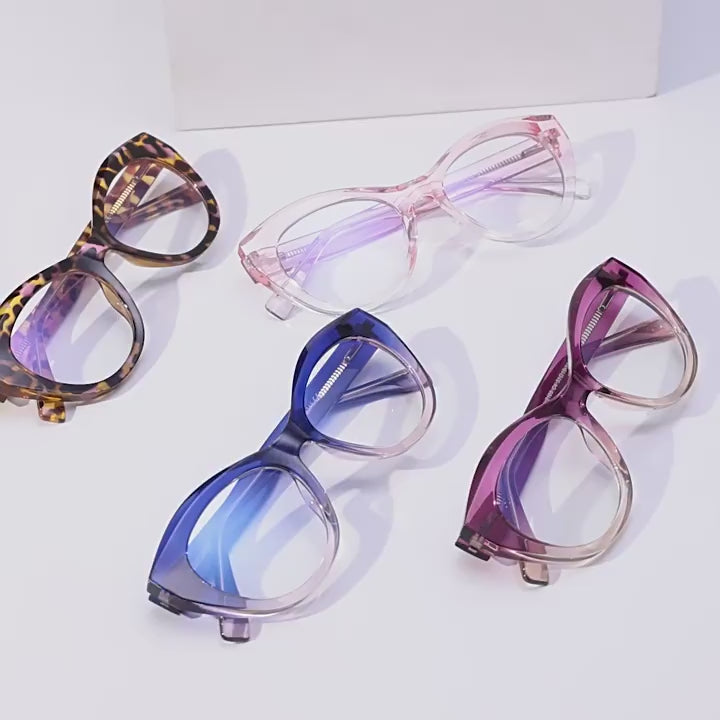 Wave Cat Eye Blue Light Blocking Glasses