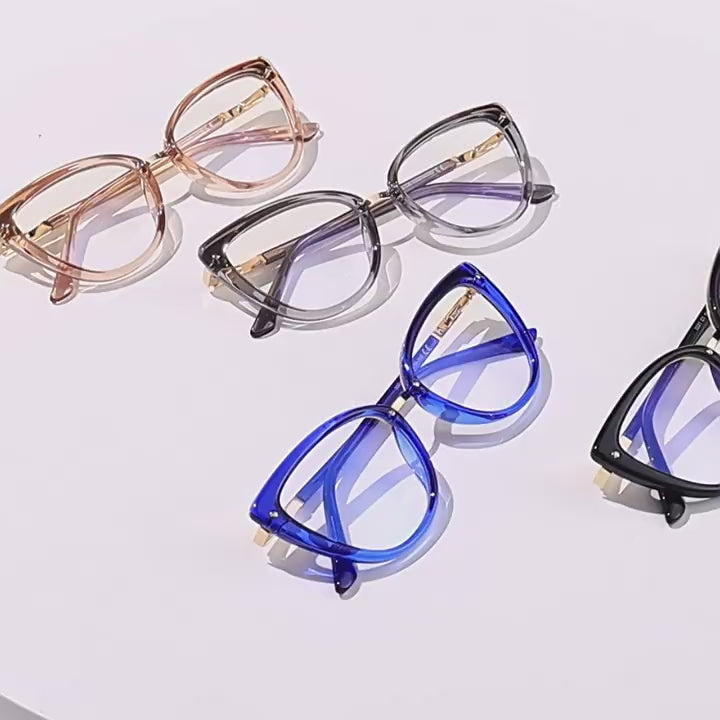 Gold Bridge Cat Eye Blue Light Blocking Glasses