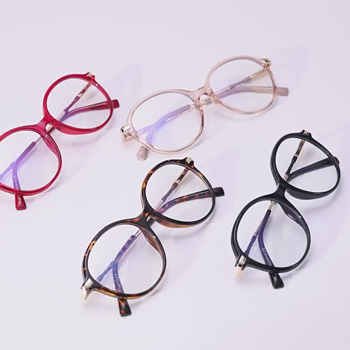 Twisted Temple Round Blue Light Blocking Glasses