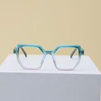 Faceted Geometric Blue Light Blocking Glasses