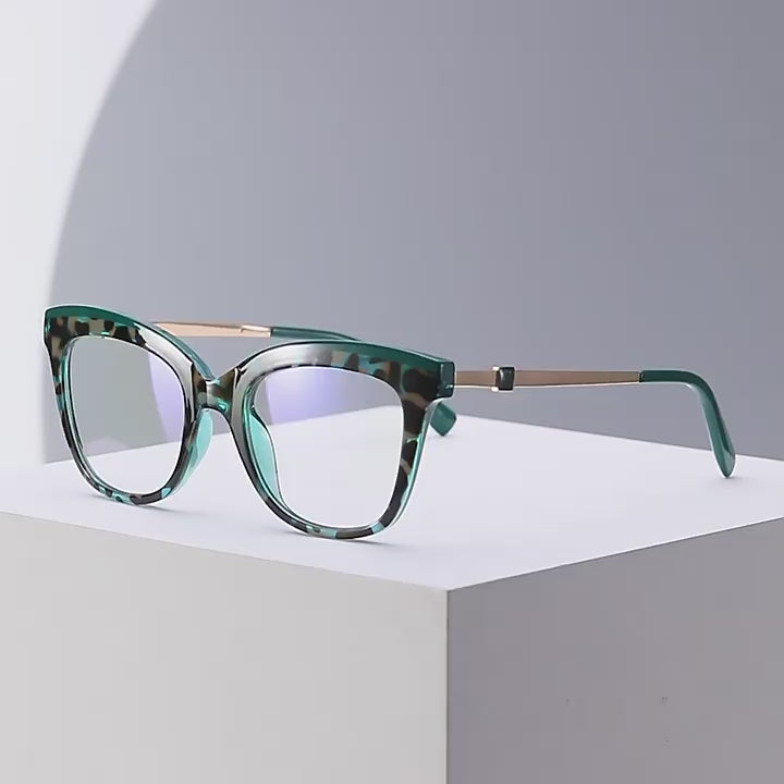 Two-Tone Brow Butterfly Blue Light Blocking Glasses