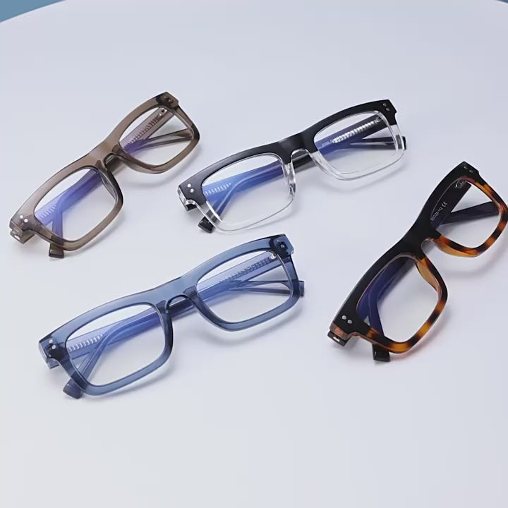 Tailored Rectangle Blue Light Blocking Glasses