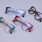 Clover Cutwork Cat Eye Blue Light Blocking Glasses