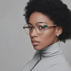 Dual Rivet Metal Round Blue Light Blocking Glasses