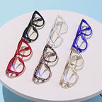 Crystal Accent Cat Eye Blue Light Blocking Glasses
