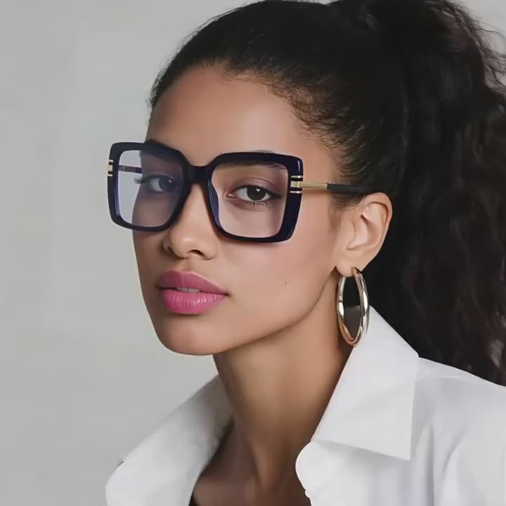 Two-Tone Square Blue Light Blocking Glasses