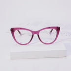 Contrast Tip Cat Eye Blue Light Blocking Glasses
