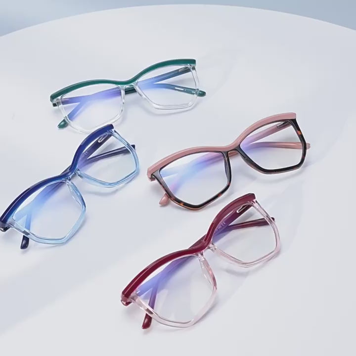 Arched Brow Butterfly Blue Light Blocking Glasses
