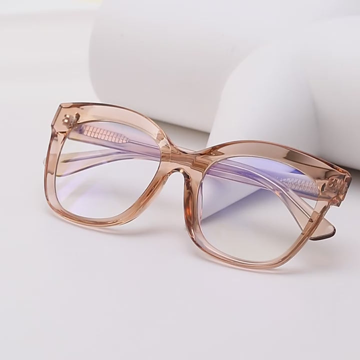 Oversized Cat-Eye Blue Light Glasses