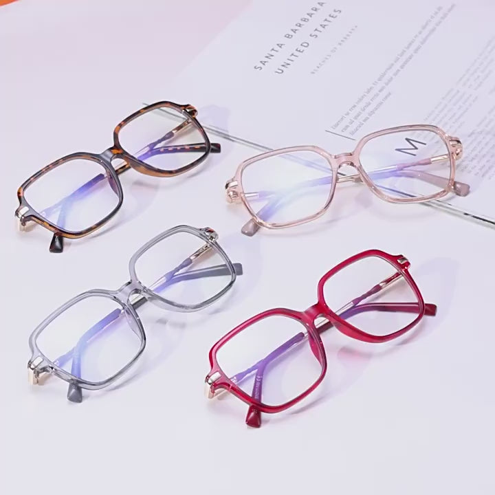 Geometric Square Blue Light Blocking Glasses