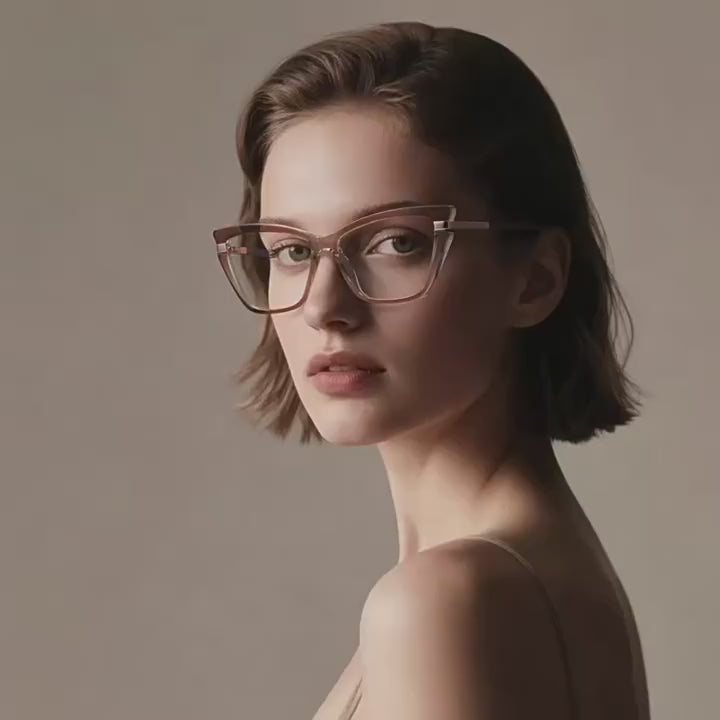 Tiered Hinge Cat Eye Blue Light Blocking Glasses