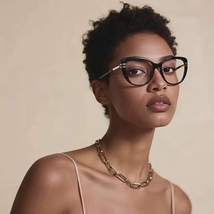 Two-Tone Cat Eye Blue Light Blocking Glasses
