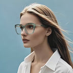 Gold Accent Cat Eye Blue Light Blocking Glasses