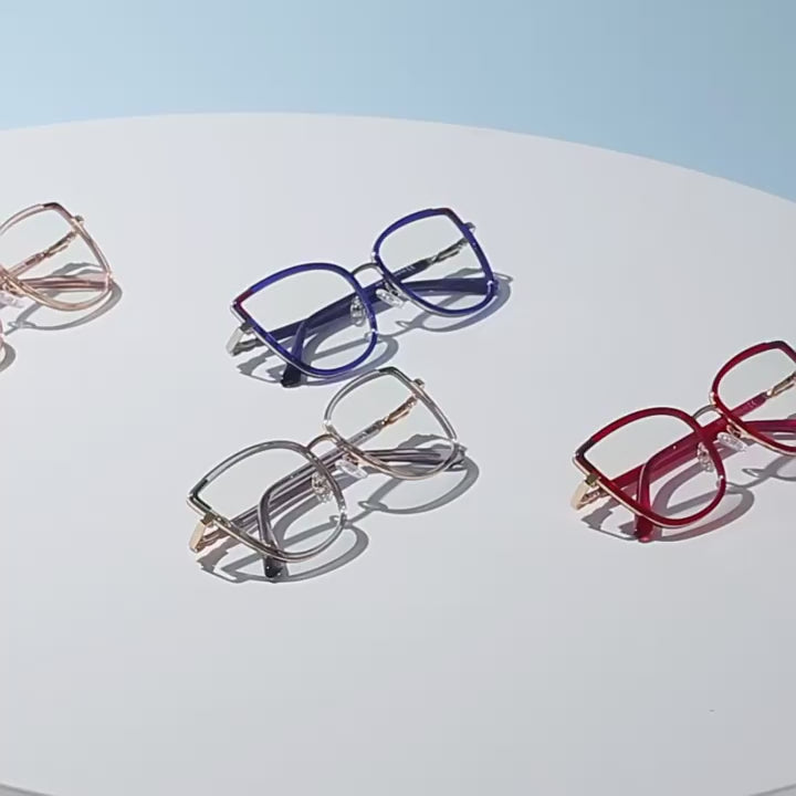 Chic Metal Cat Eye Blue Light Blocking Glasses