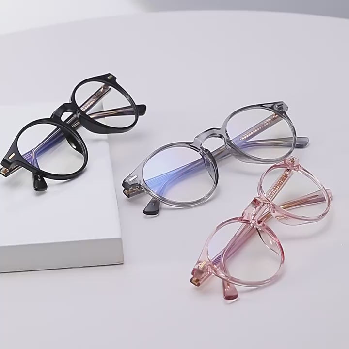 Retro Round Blue Light Glasses