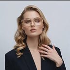 Gold Band Cat Eye Blue Light Blocking Glasses