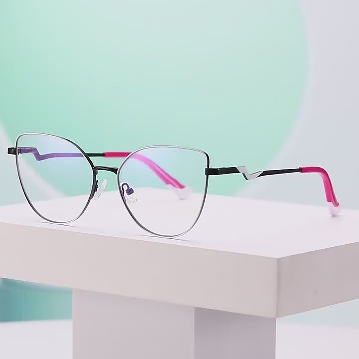 Zigzag Cat Eye Blue Light Blocking Glasses
