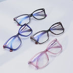 Pyramid Rivet Cat Eye Blue Light Blocking Glasses