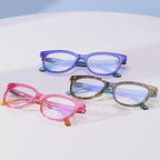 Two-Tone Layered Cat Eye Blue Light Blocking Glasses