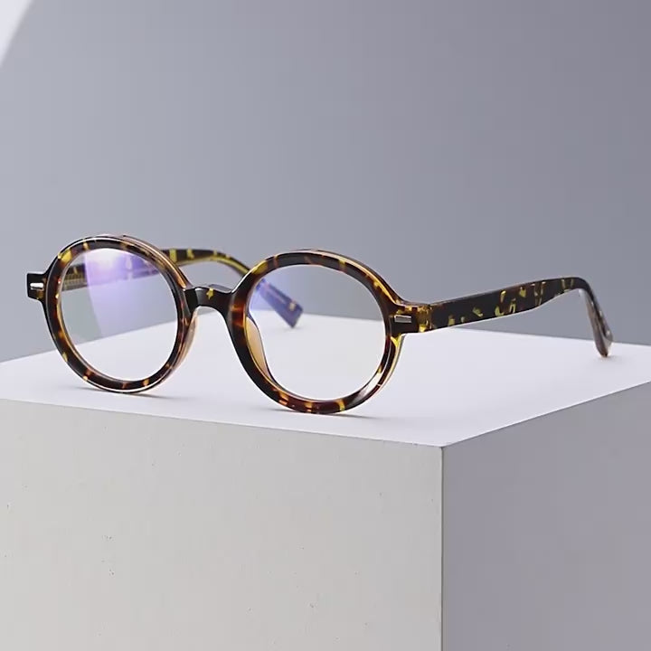 Thick Round Blue Light Blocking Glasses